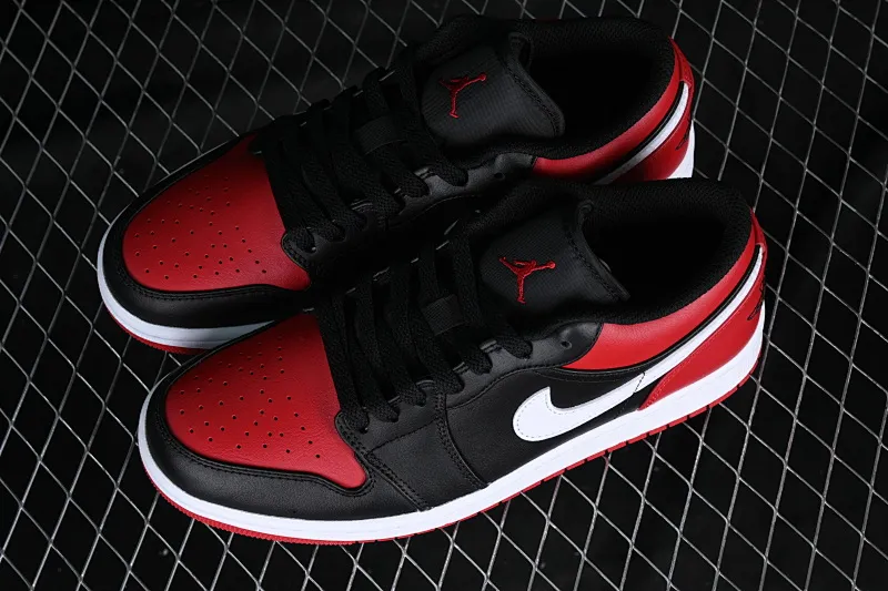 All categories Air Jordan Jordan series basketball shoes Air Jordan 1 Low G version pure original Air Jordan 1 Low "Shattered Backboard" AJ1 Joe 1 new black and red low-top cultural casual sneakers 553558-066